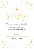 Kerstkaart foto wit goudlook confetti 3