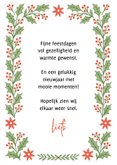 Kerstkaart fotokaart hulst besjes groen rood 3