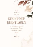 Kerstkaart geloof hoop liefde met takjes en duiven 3