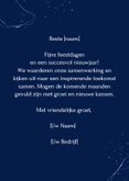 Kerstkaart glazen kerstballen logo 3