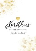 Kerstkaart gouden hart kerstkus brievenbus 3