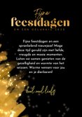 Kerstkaart gouden kerstboom met sprankelende lichtjes 3