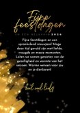 Kerstkaart gouden kerstboom met sprankelende lichtjes 3