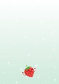 Kerstkaart grappig kawaii strawberry berry christmas aardbei Achterkant