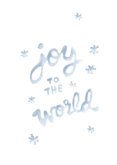 Kerstkaart grappig sneeuw hond kat joy to the world winter  2