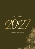 Kerstkaart grote foto met sneeuwkader en gouden 2027 3