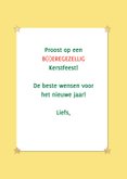 Kerstkaart humor vrolijk christmas beer kleur aanpasbaar 3