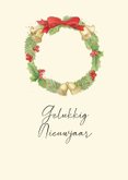 Kerstkaart - illustratie kerstkrans met eigen foto 2