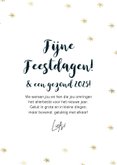 Kerstkaart illustratie teckel verkleed kerstboom ster goud 3