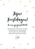 Kerstkaart illustratie teckel verkleed kerstboom ster goud 3