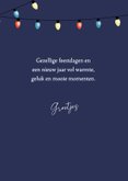 Kerstkaart - kat in wirwar van kerstlampjes 3
