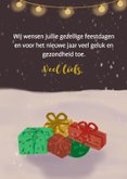 Kerstkaart kat met muts 3