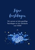 Kerstkaart kerstbal delfts blauwe bloemen kerstgroetjes 3