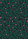 Kerstkaart kersttakken met ballen rechthoek Achterkant