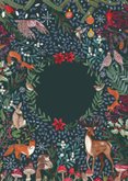 Kerstkaart klassiek natuur en dieren Achterkant