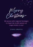 Kerstkaart magisch holografisch neon sterretjes sparkle foto 3