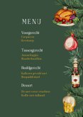 Kerstkaart menu kerstbal food 3