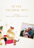 Kerstkaart met 2027 illustratie met lieve diertjes 3