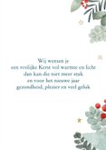 Kerstkaart met botanische illustraties 3