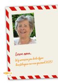 Kerstkaart met elfje, kaart en foto-postzegel 2