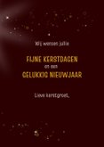 Kerstkaart met engeltje goud 3