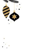 Kerstkaart met gouden kerstballen 2