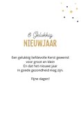 Kerstkaart met gouden kerstballen 3