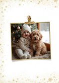 Kerstkaart met grote eigen foto kerstdagen sterrenkader  2