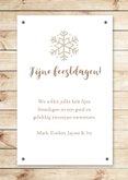 Kerstkaart met hout-look, eigen foto's & sneeuweffect 3