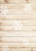 Kerstkaart met hout-look, eigen foto's & sneeuweffect Achterkant