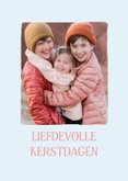 Kerstkaart met huisjes en eigen foto 2