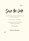 Kerstkaart met save the date uitnodiging en foto 3