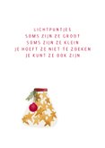 Kerstkaart met sterren als lichtpuntjes in een pot 2