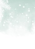 Kerstkaart met vier vosjes in de winter Achterkant