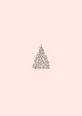 Kerstkaart minimalistische kersttakken oranje ballen Achterkant