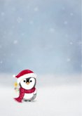 Kerstkaart Pinguïn – Warm Winter Wishes – Winterkaart 2