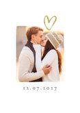 Kerstkaart save the date goud sterren hartje fotocollage 2
