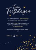 Kerstkaart save the date jubileum sterren goud confetti foto 3