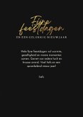 Kerstkaart silhouet kerstboom met gouden lampjes 3