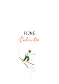 Kerstkaart skien en snowboarden 3