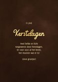 Kerstkaart sprankelend hert met roodborstje fijne kerstdagen 3