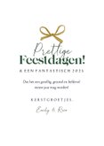 Kerstkaart stijlvol dennentakken foto stempel goud 3