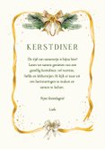 Kerstkaart uitnodiging kerstdiner strikken aan lint  3
