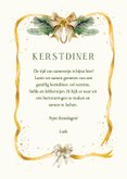 Kerstkaart uitnodiging kerstdiner strikken aan lint  3