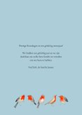 Kerstkaart vogel illustratie in een boom met besjes 3