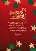 Kerstkaart 'Warm wishes' met foto en sterren 3