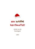 Kerstkaart warme kerstknuffel met drol 3