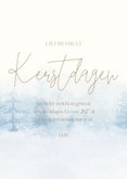 Kerstkaart winter met een konijn ijsbeer en vogeltje 3