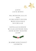 Kerstkaart wit staand - een gouden kerst 3