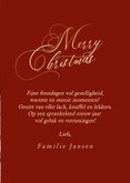 Kerstkaarten met foto en gouden merry christmas klassiek 3